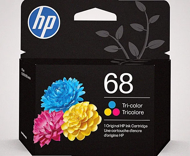 68 Tri-Color Ink Cartridge | Works Envy 6100E, 6500E Series | Eligible for Insta