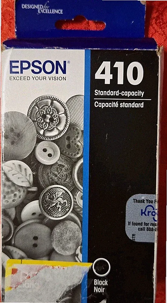 Epson 410 T410020 Claria Black Ink Cartridge Genuine Smudge Resistant 3/25 New