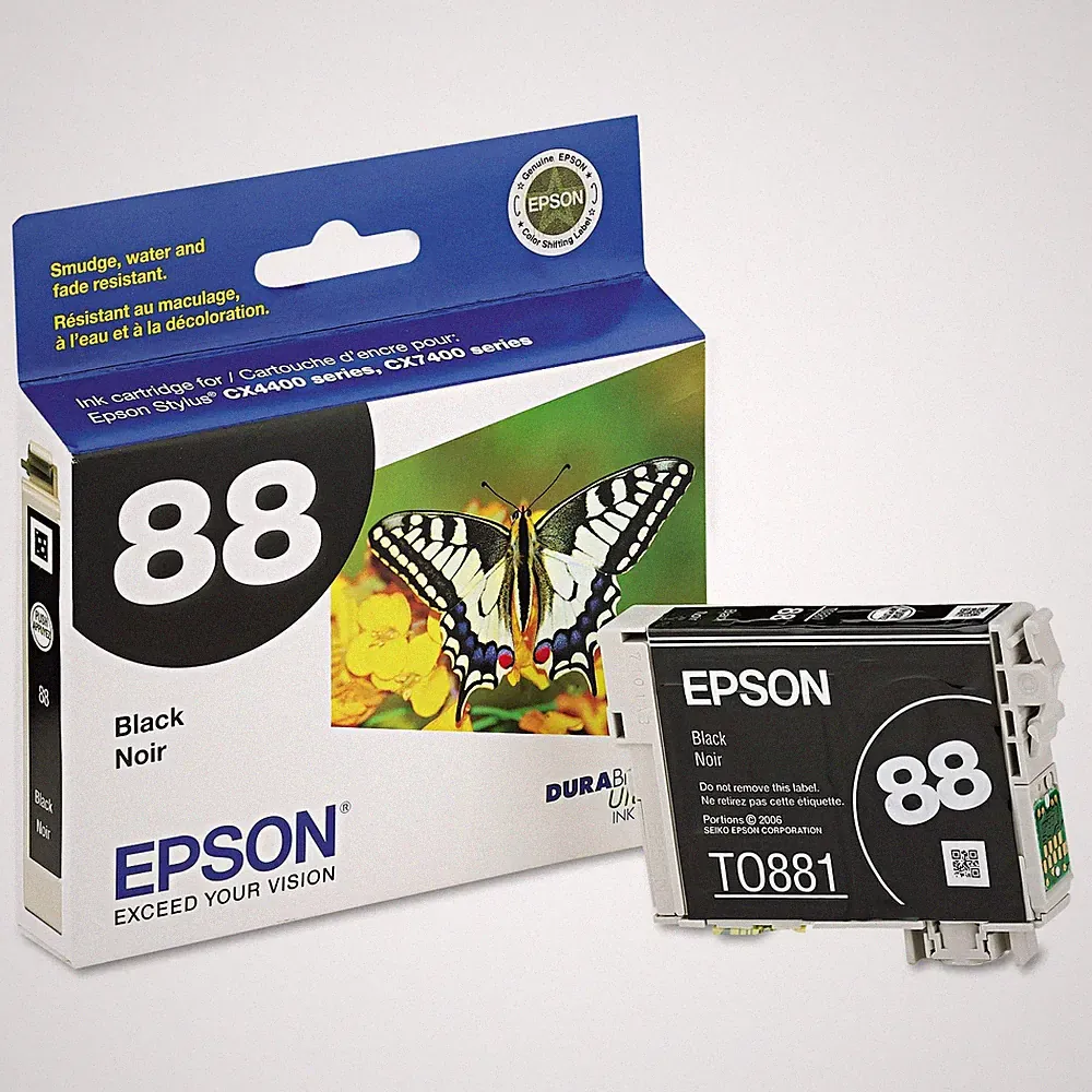Epson DURABrite Ultra Black Ink for Inkjet Printers Smudge Fade Water Resistant