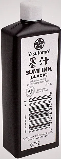 Liquid sumi ink 2 oz for calligraphy drawing and artwork