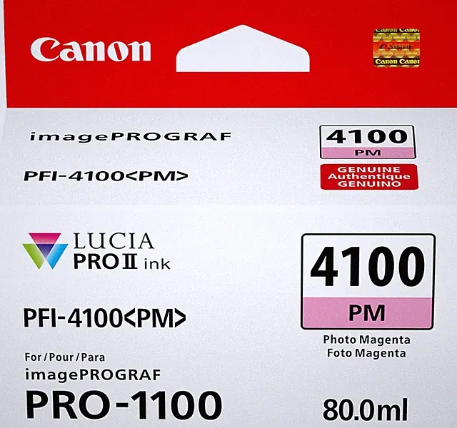 PFI-4100 Genuine Photo Magenta Ink Tank, Compatible with Imageprograf PRO-1100 P