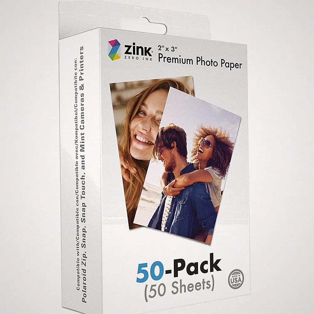 Smudge-Proof Instant Photo Paper - Polaroid Mint - 50 Sheets